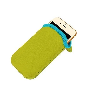 Abbildung von immi Smartphone Neopren Sleeve für 4 bis 5 Zoll Größen (Grün/Pink)