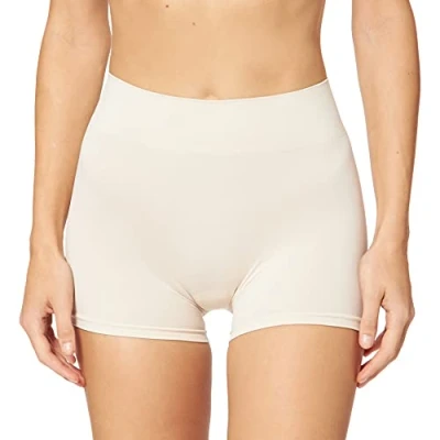 Abbildung von ONLY Damen Mini Shorts Leggins 2 er Stück Pack Fitness Radlerhose ONLVICKY Unterrock Hotpants Nahtlos, Farben:Beige, Größe:XS S