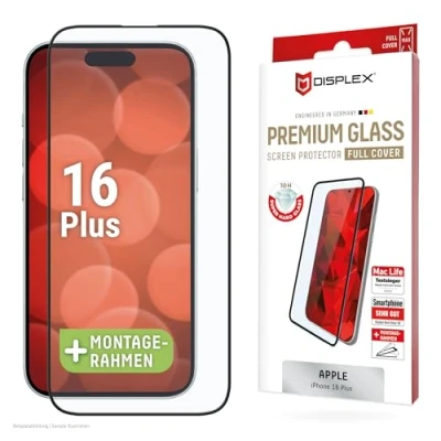 Abbildung von 0 DISPLEX Premium Panzerglas (Full Cover, 10H) für Apple iPhone 16 Plus