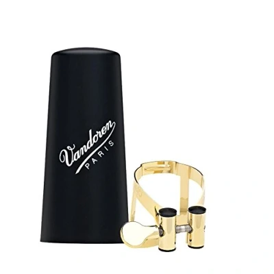 Abbildung von Vandoren LC51GP M/O Bb Clarinet Ligature with Plastic Cap, Gold