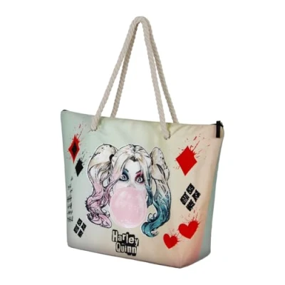 Abbildung von Karactermania Harley Quinn Mad Love Soleil Strandtasche, Beige, 52 x 37 cm