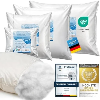 Abbildung von Füllwatte für Kissen; Flauschiges Polyester Füllmaterial Stopfmaterial; Kissenfüllung Stofftier &amp; Bastelwatte; Öko Tex Zertifiziert (0,5 kg.)