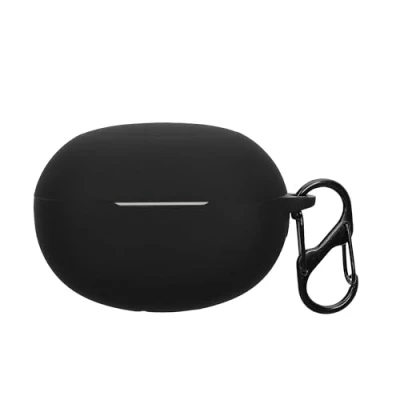 Abbildung von kwmobile Hülle kompatibel mit Realme Buds Air 6 Pro Kopfhörer Silikon Schutzhülle Etui Case Cover Schoner in Schwarz