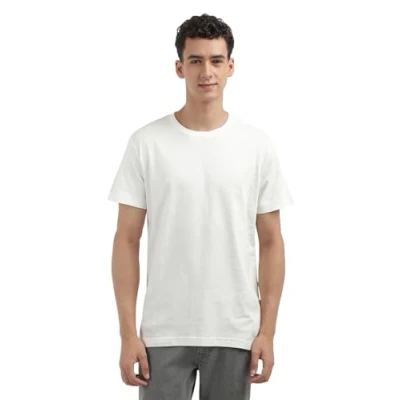 Abbildung von Calvin Klein Jeans Textured Monologo TEE Tshirt print, Herren, Größe: Small, Ivory