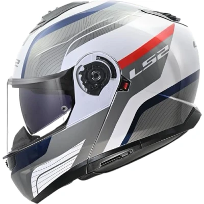 Abbildung von LS2, Modularer Motorradhelm STROBE II MONZA White Blue Red, XL