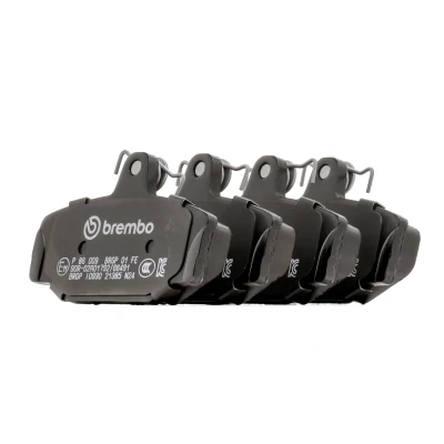 Abbildung von BREMBO P 86 009 Bremsbelagsatz exkl. Verschleißwarnkontakt mit Bremssattelschrauben ohne Zubehör VOLVO: 960 II Kombi, S90, V70 I