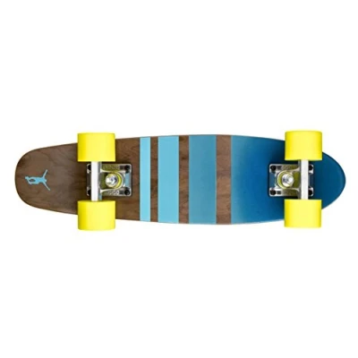 Abbildung von Ridge Erwachsene Maple Holz Mini Cruiser Number Three Skateboard, Yellow, MPB 22 NR3