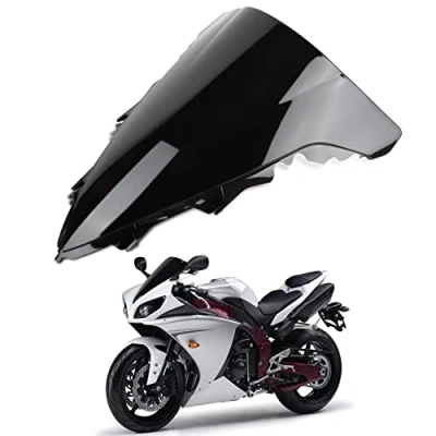 Abbildung von Motorrad Windschutzscheibe Shield Wind Screen für Yamaha YZF R1 2009 2014 (Iridium)
