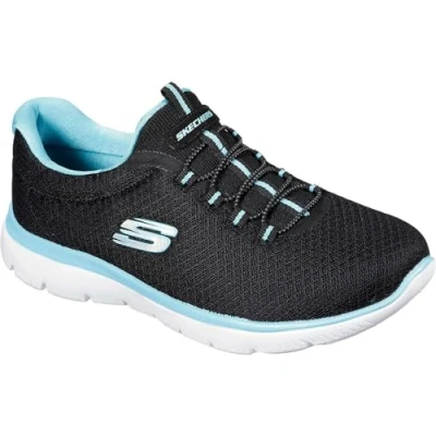 Abbildung von Skechers Summits Top Player Damen Sneaker, Black Turquise, 42 EU