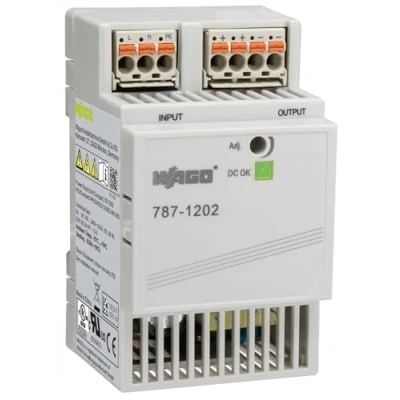 Abbildung von WAGO Compact Stromversorgung 787 1202 1 phasig, Power supply Primär getaktet, Hutschienen Netzteil (DIN Rail), DC 24 V, 1,3 A, OK LED