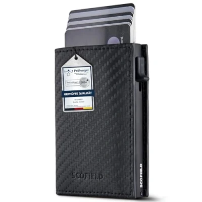 Abbildung von SF SCOFIELD Duality Magflip Premium Slim Wallet Kartenetui 9 10 Karten Geldbeutel Herren Portemonnaie RFID Schutz Kreditkartenetui Smart Wallets for Men Geldbörse