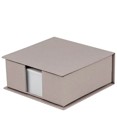 Abbildung von Rössler SOHO Zettelkasten Notizzettel Box Schreibtisch Organizer Büro Zubehör Deko Homeoffice Ausstattung 110x46x110mm 1 Stück Farbe: Grau Taupe