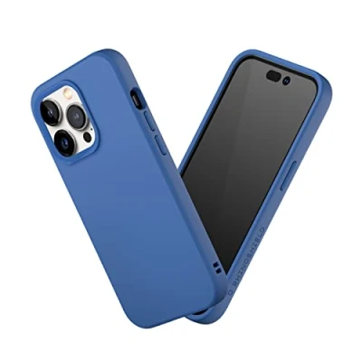Abbildung von RhinoShield Case kompatibel mit [iPhone 14 Pro] SolidSuit Stoßdämpfende &amp; schlanke Schutzhülle Premium Finish 3.5 Meter Fallschutz Kobaltblau