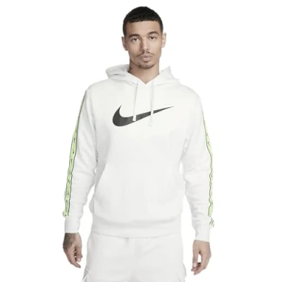 Abbildung von Nike Sportswear M NSW Repeat SW FLC PO HOOD B Kapuzenpullover, Herren, Größe: Small, Summit white/black