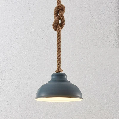 Abbildung von Lindby Hängeleuchte Chaby, Ø 29 cm, einflammig, Metall, Seil