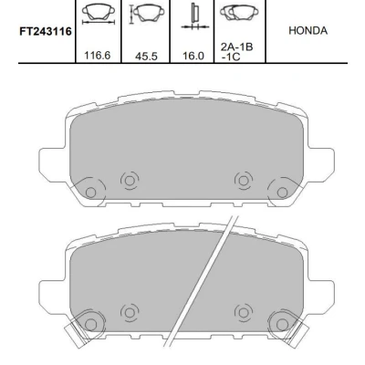 Abbildung von KAVO PARTS KBP 2065 Bremsbelagsatz mit akustischer Verschleißwarnung HONDA: HR V II