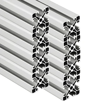 Abbildung von SCHMIDT systemprofile 8 Stück 2000mm Aluminium Profil 40x40mm Nut Strebenprofil eloxiert 4040 Aluprofil Konstruktionsprofil 2m