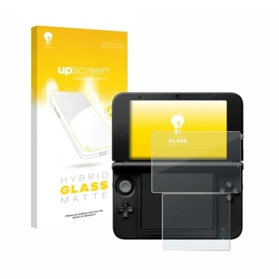 Abbildung von upscreen Entspiegelungs Schutzglas für Nintendo 3DS XL SPM7800 Schutzfolie Matt, Glas Folie [mattierend, 9H Panzerschutz, Anti Fingerprint]