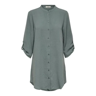 Abbildung von JDY Lange Einfar Hemdbluse, Damen, Größe: Medium, Balsam green