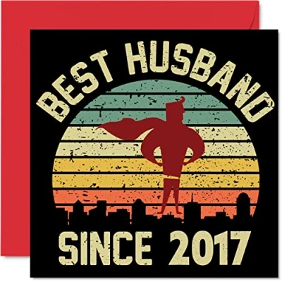 Abbildung von 7. Karte Hochzeitstag Jahrestag für Ehemann Bester Alles Gute zum Hochzeits Jubiläum Karten den Partner, 145mm x Grußkarten Siebte Kupfer Jahrestage