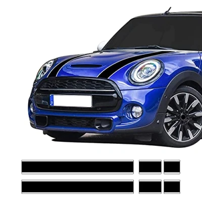 Abbildung von Seitenschweller Aufkleber Auto Styling Haube Motorhaube Streifen Motorabdeckung Aufkleber,für Mini Cooper R50 R52 R53 R56 R57 F55 F56 Lukenzubehör