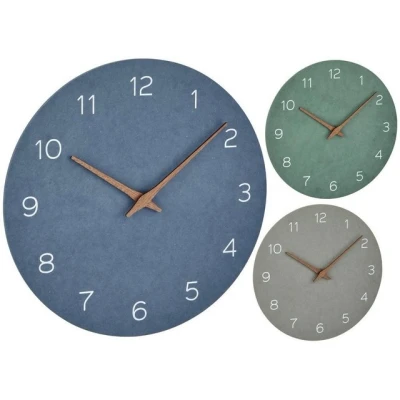 Abbildung von TFA Dostmann Wanduhr Analog 60.3054 leises Sweep Uhrwerk Zeiger in Holz Optik