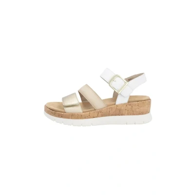 Abbildung von Remonte Keilsandalette, Damen, Größe: 39, Metallic Schuhe