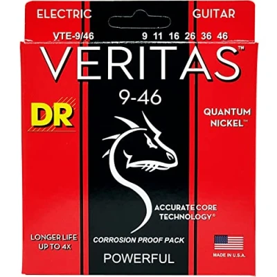 Abbildung von DR Strings VERITAS E Gitarrensaiten (VTE 9/46), Silber