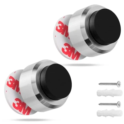 Abbildung von ECENCE Wandtürstopper Türstopper Wand Edelstahl 2x Puffer (2 St)