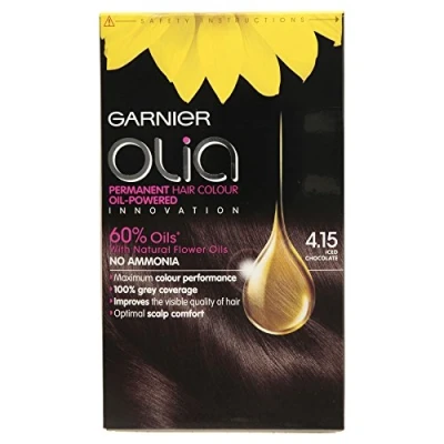 Abbildung von 3 x Garnier Olia Permanent Hair Colour 4.15 Iced Chocolate