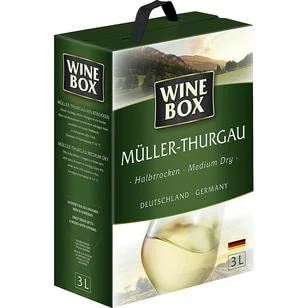 Abbildung von Wine Box Müller Thurgau Weißwein halbtrocken, 4er Pack (4 x 3 l)