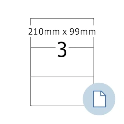 Abbildung von HERMA Etiketten A4 Papier weiß 210x99mm 500 Blatt/1500