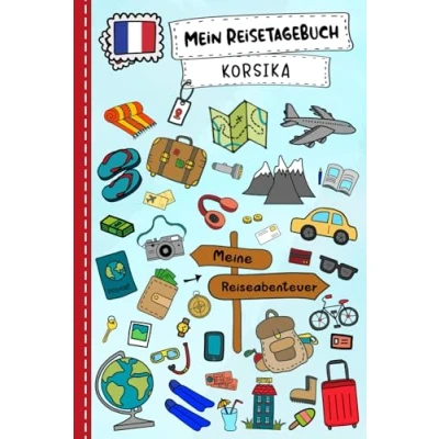 Abbildung von Reisetagebuch für Kinder Korsika: Frankreich Urlaubstagebuch zum Ausfüllen,Eintragen,Malen,Einkleben Ferien &amp; Urlaub A5, Aktivitätsbuch Tagebuch ... Buch Reise unterwegs