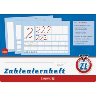 Abbildung von BRUNNEN Schulheft, Zahlenheft, A4 quer, kariert (ZL), 16 Blatt