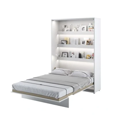Abbildung von MEBLINI Schrankbett Bed Concept Wandbett mit Lattenrost Klappbett Schrank Wandklappbett Murphy Bettschrank BC 01 140x200cm Vertikal Weiß Matt