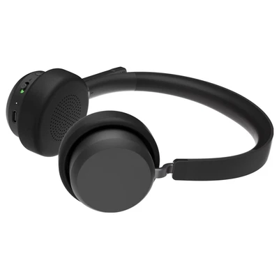 Abbildung von Lenovo Headset On Ear Bluetooth kabellos Adapter USB A via Schwarz Zertifiziert für Microsoft Teams