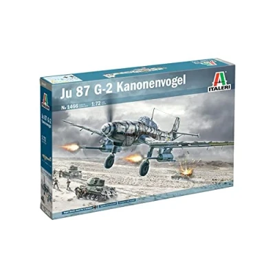 Abbildung von Italeri 1466S 1:72 Ju 87G 2 Kanonenvogel Modellbau, Bausatz, Standmodellbau, Basteln, Hobby, Kleben, Plastikbausatz, detailgetreu, Unlackiert