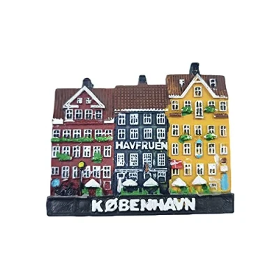 Abbildung von 3D Kühlschrankmagnet, Motiv: Kopenhagen, Dänemark, Reiseaufkleber, Souvenirs, Heim und Küchendekoration, Dänemark Kühlschrankmagnet aus China