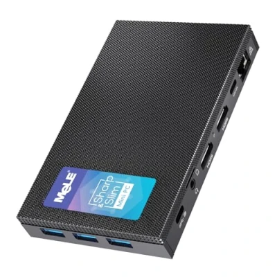 Abbildung von MeLE Quieter3C Mini PC Lüfterloser Celeron N5105 8GB 256GB Windows 11 Pro Micro Desktop Computer mit Gigabit Ethernet, Volle Funktion USB C, WiFi 6, IPXE, HDMI2.0, 4K DREI Anzeige, BT5.2, USB3.2