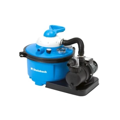 Abbildung von Steinbach Filteranlage Comfort 50 040200Y Selbstsaugende Pumpe für Pools Mit bis zu 33.000 l Umwälzleistung 6,6 m3/h integriertem Vorfilter und Manometer