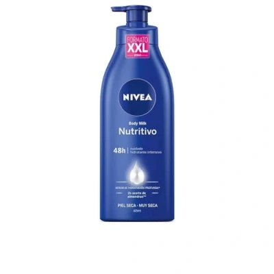 Abbildung von NIVEA Body Milk Nutritivo (1 X Ml), Leche Corporal Para Una Hidratación Profunda Durante 48 H, Crema Hidratante Con Aceite De Almendras Piel Muy Seca, No Aplica, 625 Mililitro