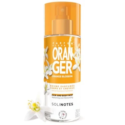 Abbildung von Solinotes Duftspray Orangenblüte erfrischender und feuchtigkeitsspendender Duft ohne Alkohol für Körper Haar 250 ml