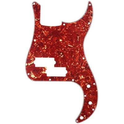 Abbildung von Musiclily 13 Löcher Precision Bass Pickguard P Schlagbrett für 4 Saiter Fender American/Mexican Standard Bass,4 lagig Vintage Tortoise