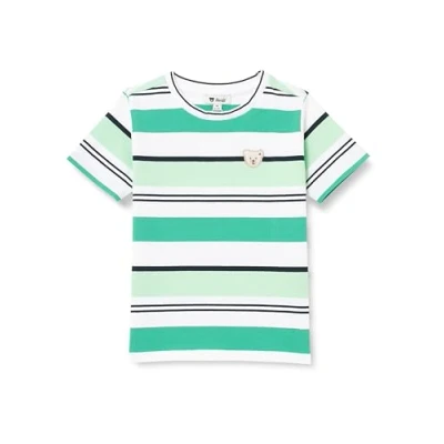Abbildung von Steiff Kurzarm TEAM Tshirt print für Kinder, Größe: 128, Winter green