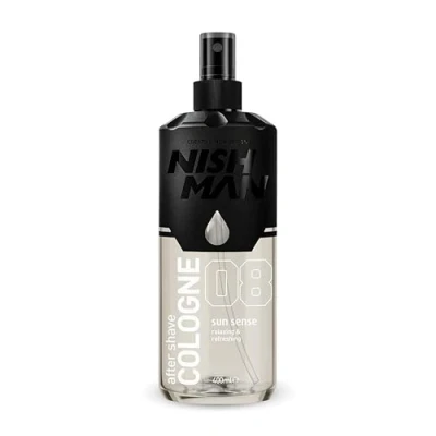 Abbildung von Nishman After Shave Cologne 400ML Erfrischender Duft für den Modernen Mann Perfekt Langanhaltender Schutz und Feuchtigkeit (400ML, 08 Sun Sense)