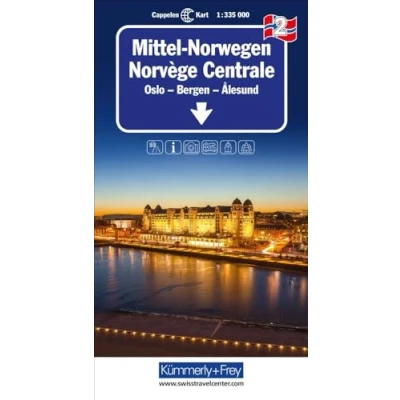 Abbildung von Kümmerly+Frey Regional Strassenkarte 2 Mittel Norwegen 1:335.000: Mit Oslo, Bergen und Alesund. Inkl. Ortsverzeichnis Reiseinformationen (Kümmerly+Frey Strassenkarten, Band 2)