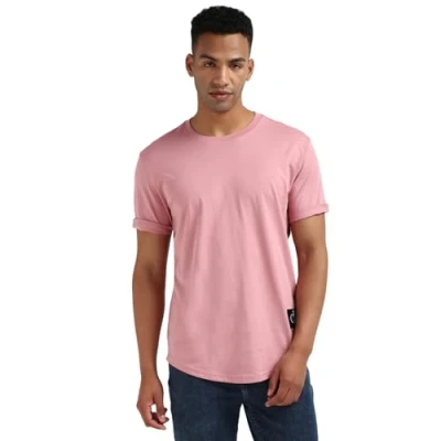 Abbildung von Calvin Klein Jeans Badge TURN UP Sleeve Tshirt basic, Herren, Größe: XXS, Rose dusk