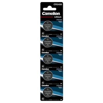 Abbildung von Camelion 13005450 Lithium Knopfzellen Batterie CR2450 mit 3 Volt, 5er Set, Kapazität 550 mAh, für verschiedenste Geräte und Verbraucheranforderunge
