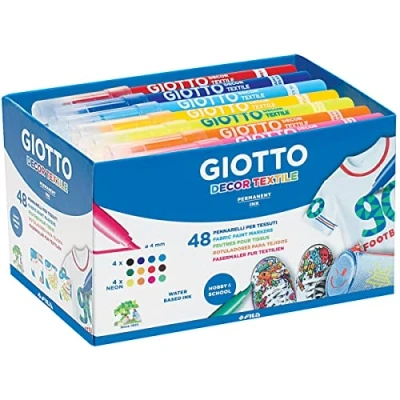 Abbildung von Giotto 4947 00 Decor Fasermaler, Farbstifte für Leinwand 48 Stück ,