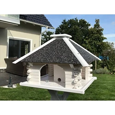 Abbildung von DSH DEKO SHOP HANNUSCH Vogelhaus Vogelhaus, Vogelhäuschen, Futterhaus V 20 Stein weiss